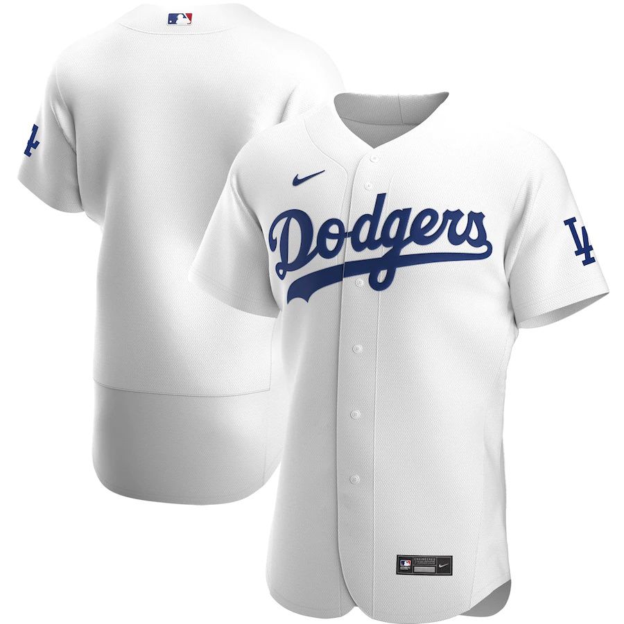Mens Los Angeles Dodgers Nike White Home Authentic Team MLB Jerseys